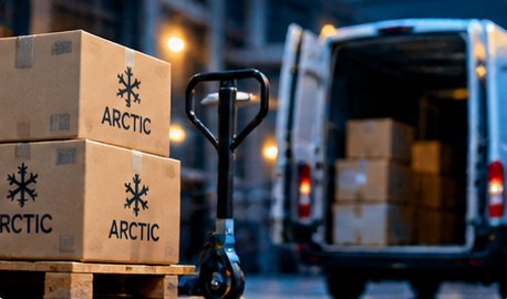 Коробки ARCTIC у фургона для отгрузки
